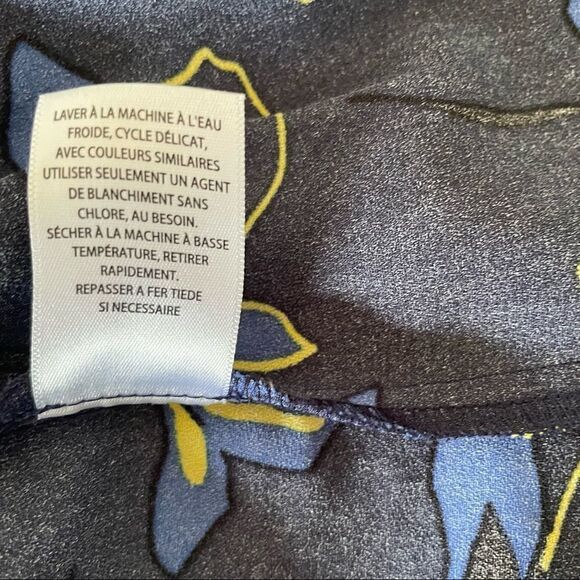 Nordstrom Halogen navy abstract floral dress large - Picture 8 of 8